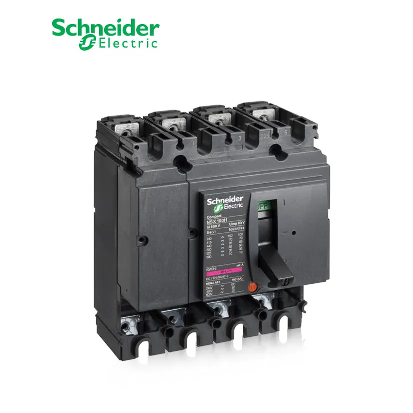 شنايدر - قاطع رئيسي 100 أمبير - ComPact NSX100N, 100A, 4P, 50kA at 415 VAC 50/60 Hz, w/o Trip Unit