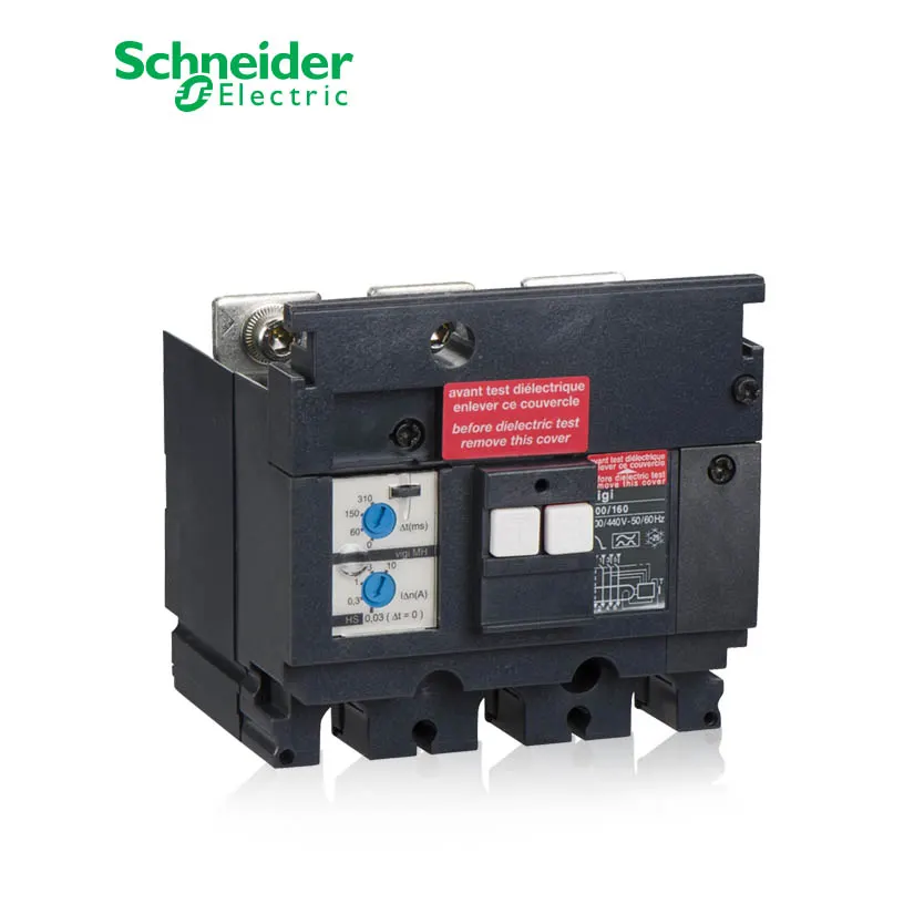 شنايدر - وحدة حماية للتسريب الارضي - 3 خط - Compact NSX 100/160, MH Type, 200 VAC To 440 VAC, 30mA to 10A