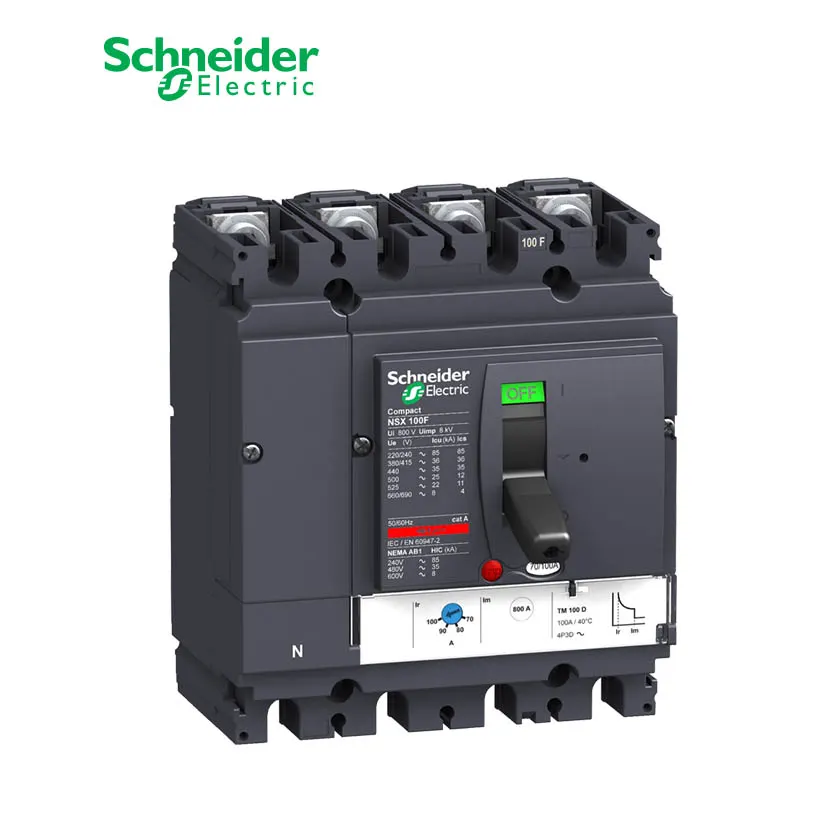 شنايدر - قاطع رئيسي 32 أمبير - ComPact NSX100F, 36 kA at 415 VAC, TMD Trip Unit 32A, 4P 4d