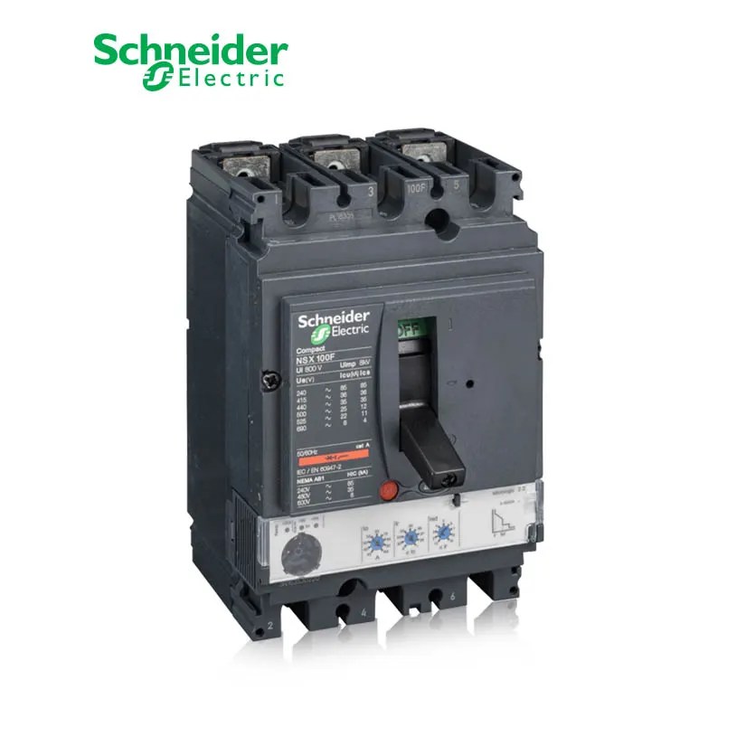 شنايدر - قاطع رئيسي 100 أمبير - ComPact NSX100N, 3P 3d, 50kA at 415 VAC, MicroLogic 2.2 Trip Unit 100A