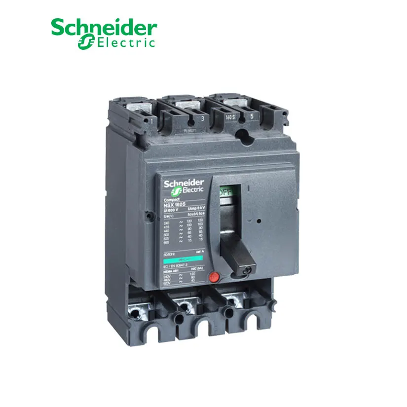 شنايدر - قاطع رئيسي 160 أمبير - ComPact NSX160H, 160A, 3P, 70kA at 415 VAC 50/60 Hz, w/o Trip Unit