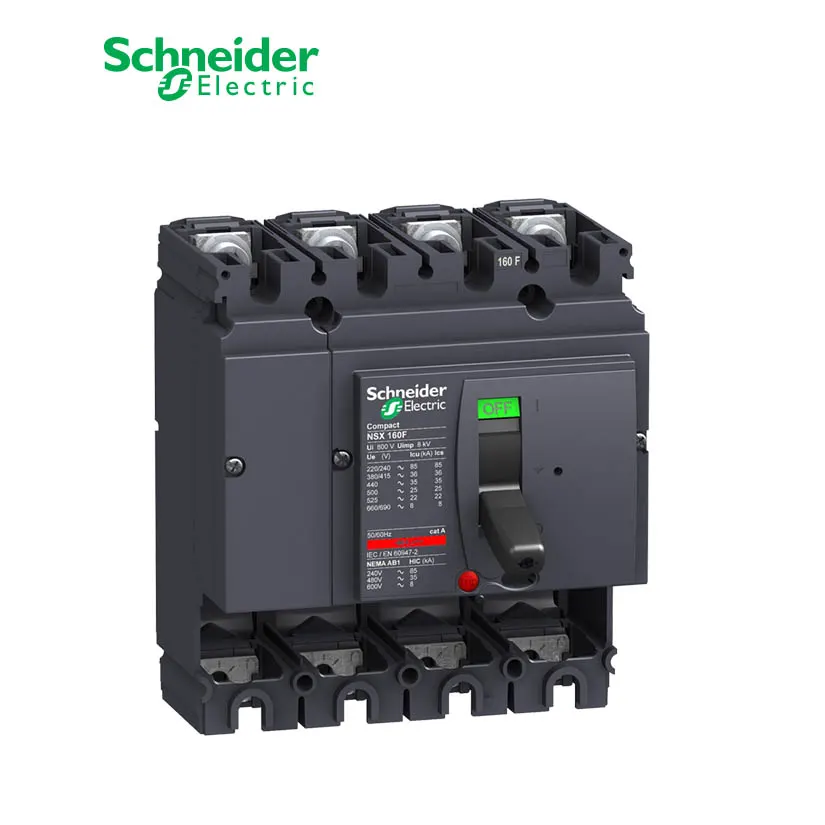 شنايدر - قاطع رئيسي 160 أمبير - ComPact NSX160N, 160A, 4P, 50kA at 415 VAC 50/60 Hz, w/o Trip Unit