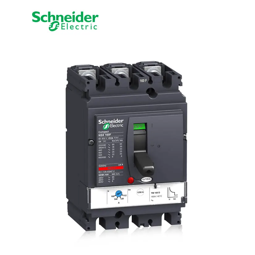 شنايدر - قاطع رئيسي 160 أمبير - ComPact NSX160F, 3P 2d, 36KA at 415 VAC, TMD Trip Unit 160A