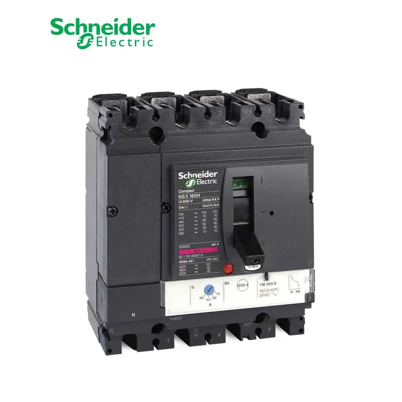 شنايدر - قاطع رئيسي 125 أمبير - ComPact NSX160N, 4P 4d, 50kA at 415 VAC, TMD Trip Unit 125A