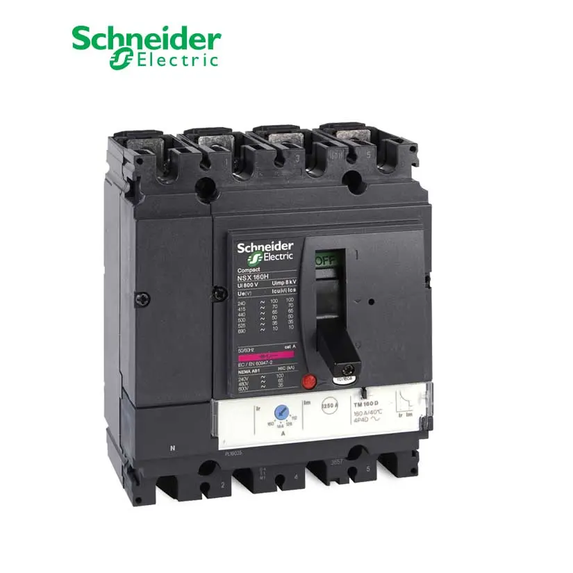 شنايدر - قاطع رئيسي 100 أمبير - ComPact NSX160N, 4P 4d, 50kA at 415 VAC, TMD Trip Unit 100A