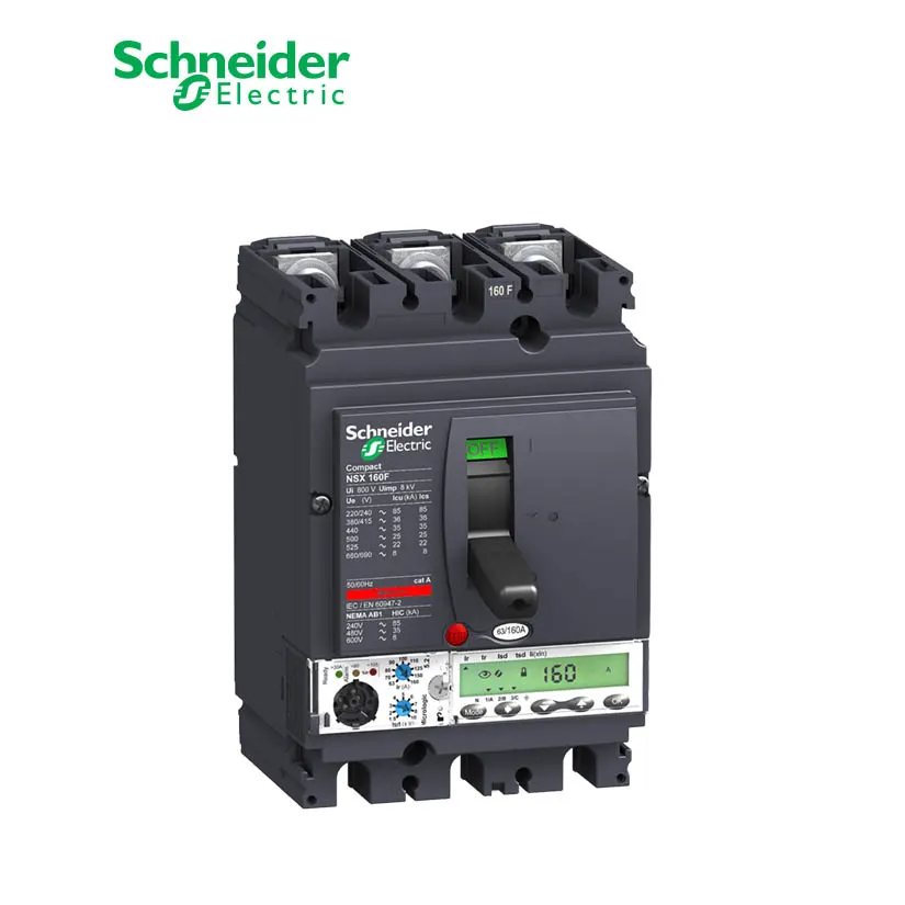 شنايدر - قاطع رئيسي 100 أمبير - ComPact NSX160F, 3P 3d, 36kA at 415 VAC, MicroLogic 5.2A Trip Unit 100A