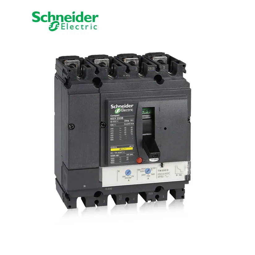 شنايدر - قاطع رئيسي 200 أمبير - ComPact NSX250N, 50kA at 415 VAC, TMD Trip Unit 200A, 4P 4d