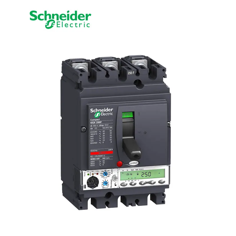 شنايدر - قاطع رئيسي 160 أمبير - ComPact NSX250F, 3P 3d, 36kA at 415 VAC, MicroLogic 5.2A Trip Unit 160A