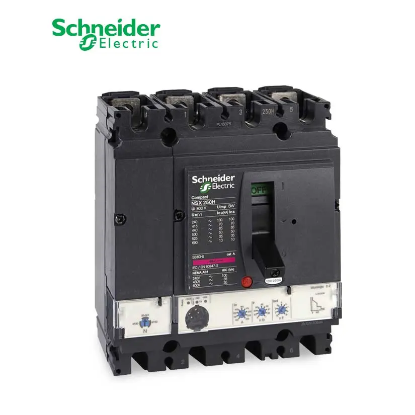 شنايدر - قاطع رئيسي 250 أمبير - ComPact NSX250N, 50kA at 415 VAC, MicroLogic 2.2 Trip Unit 250A, 4P 4d
