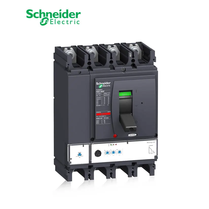 شنايدر - قاطع رئيسي 400 أمبير - ComPact NSX400N, 50kA at 415 VAC, MicroLogic 2.3 Trip Unit 400A, 4P 4d