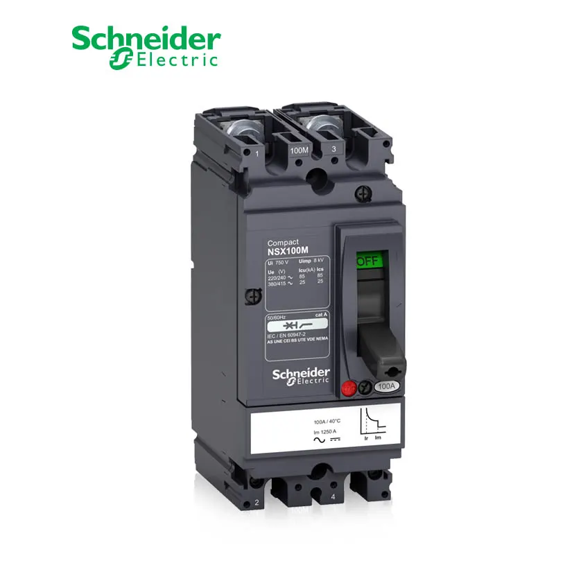 شنايدر - قاطع رئيسي 30 أمبير - ComPact NSX100M AC/DC, 2P 2d, 25kA at 415 VAC, TMD Trip Unit 30A