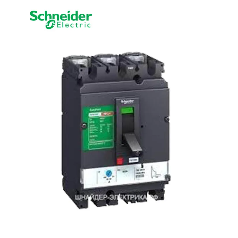 شنايدر - قاطع رئيسي 150 أمبير - EasyPact CVS250B, 25kA at 415 VAC, 150 A magnetic MA Trip Unit, 3P 3d
