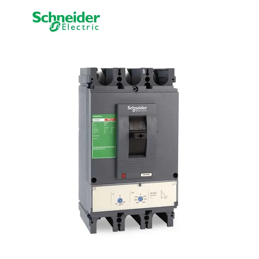 شنايدر - قاطع رئيسي 400 أمبير - EasyPact CVS400N, 50kA at 415 VAC, 320 A magnetic MA Trip Unit, 3P 3d
