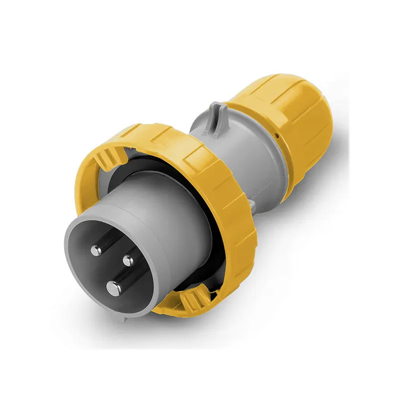 سكامي - قابس صناعي، 16A، 2P+E، 4h، IP66/IP67/IP69، 100-130V، 50Hz، 60Hz، أطراف مثقبة