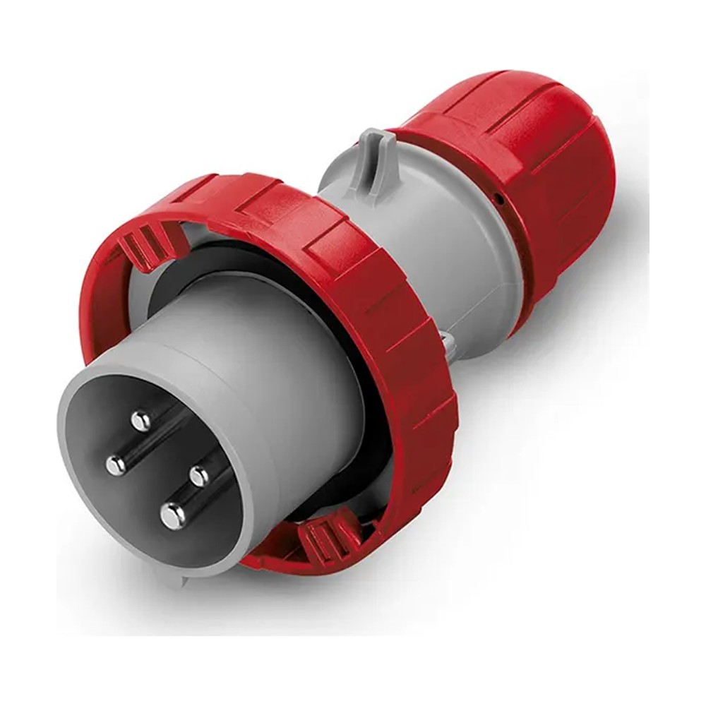 سكامي - قابس صناعي، 32A، 3P+E، 3h، IP66/IP67/IP69، 380V 50Hz/440V 60Hz، 50Hz، 60Hz، أطراف لولبية