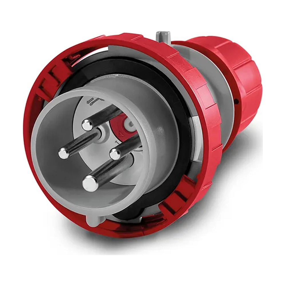 سكامي - قابس صناعي، 32A، 3P+E، 6h، IP66/IP67/IP69، 380-415V، 50Hz، 60Hz، أطراف لولبية، مع جهاز عكسي