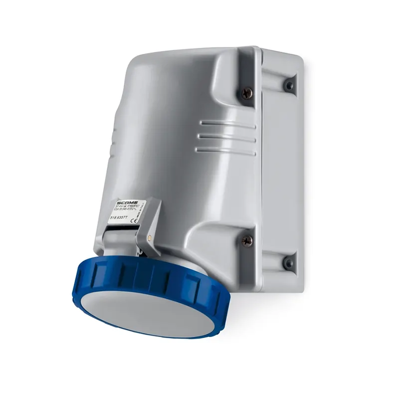 سكامي - مقبس،سطحي 63A، 2P+E، 6h، IP66/IP67/IP69، 200-250V، 50Hz، 60Hz
