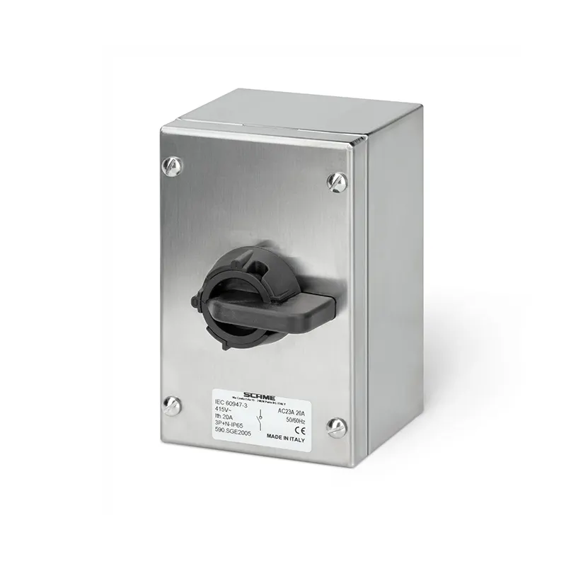 سكامي - مفتاح فصل، 40A، 3P، IP65، 100x160x90mm، Y1، IK10، عام، رمادي/أسود