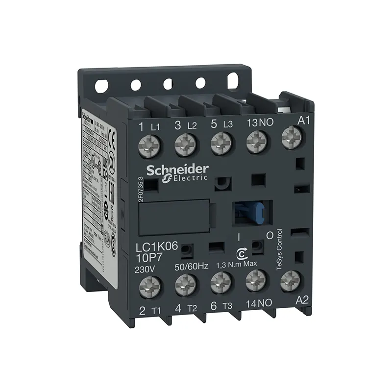 شنايدر - كونتاكتور TeSys K، 3P، فئة AC-3، ≤440V، 12A، تلامس مساعد 1NO، ملف 110V