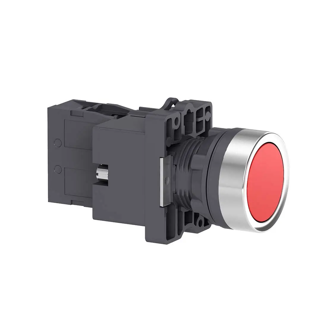 شنايدر - مفتاح تحكم ضغط أحمر - Ø22 - flush - 24V AC/DC - 1NO