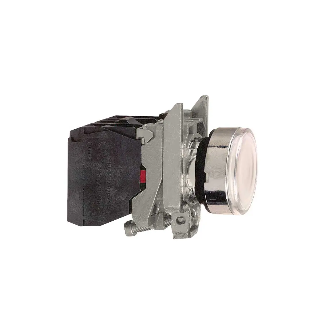 شنايدر - مفتاح تحكم ضغط - أبيض - Ø22 spring return 1NO+1NC 250V