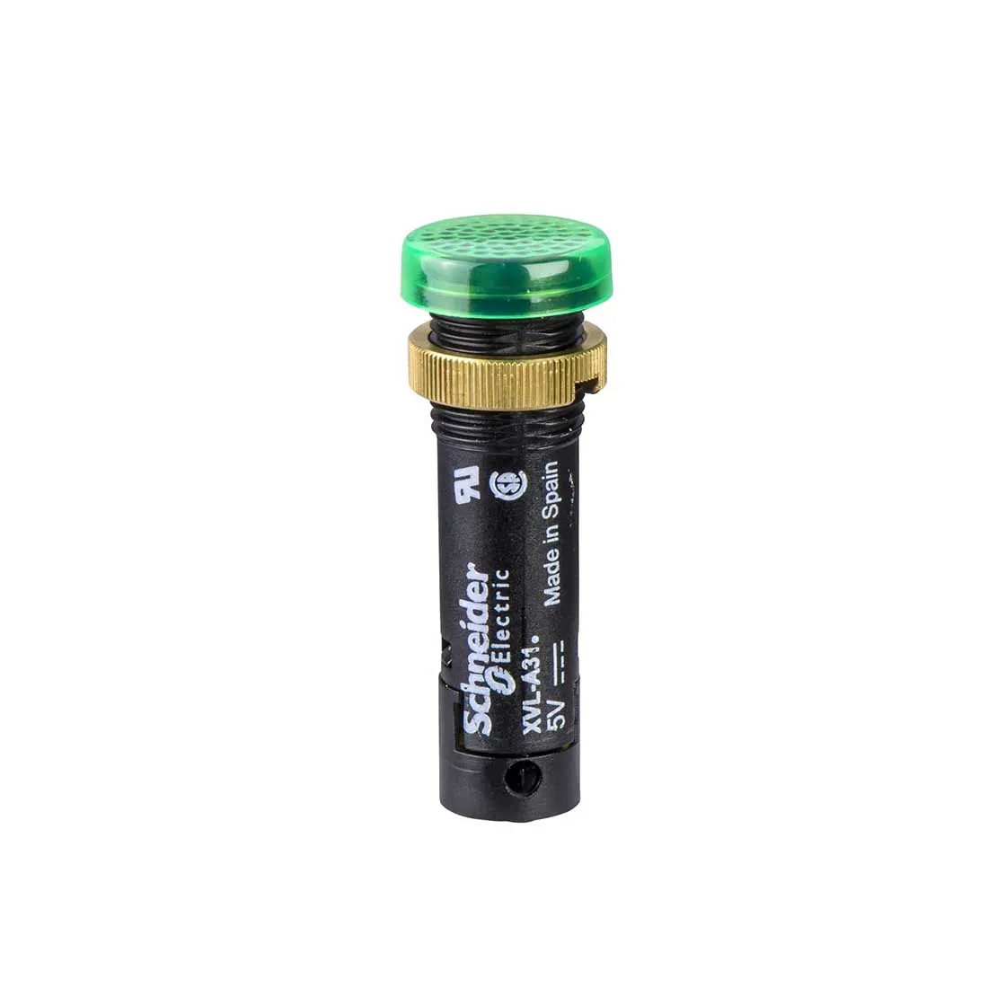 شنايدر - لمبة بيان - Ø12 - IP40/IP65 - green - covered LED included - 24V - lugs