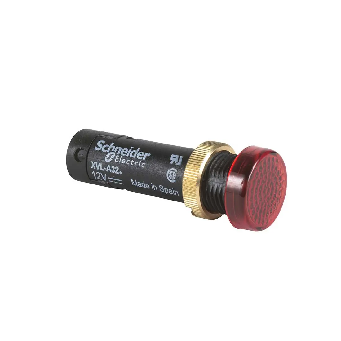 شنايدر - لمبة بيان - Ø12 - IP40/IP65 - red - covered LED included - 24V - lugs