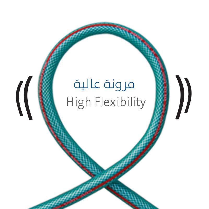 لي ماء توصيلة 1.5 متر 3/4 بوصة أخضر كريستال برؤوس