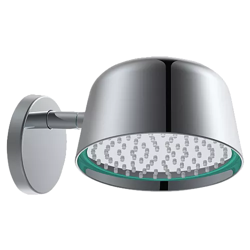 دش مطري مع ماسورة جداري فضي مع إضاءة LED ذكية