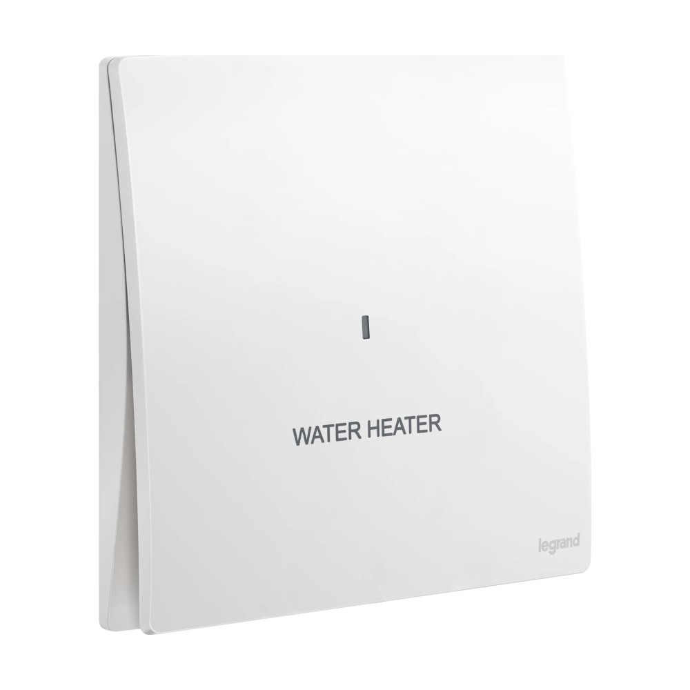 ليجراند - مفتاح سخان ماليا - 20 أمبير - 250 فولت - مع علامة Water Heater - لون أبيض