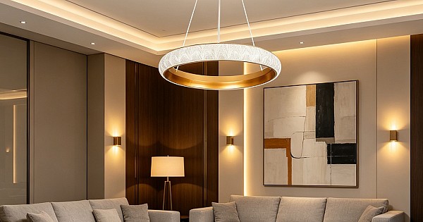 علاقي مودرن ذهبي لون الانارة 3 اضاءات 48 واط