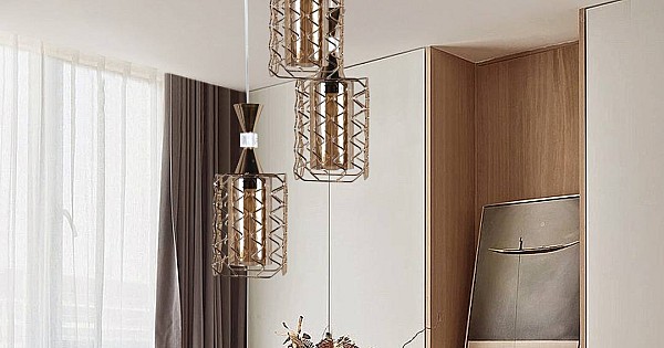 علاقي مودرن ذهبي E27*3
