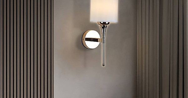ابليك حائط جداري مودرن مفرد ذهبي E14*1L