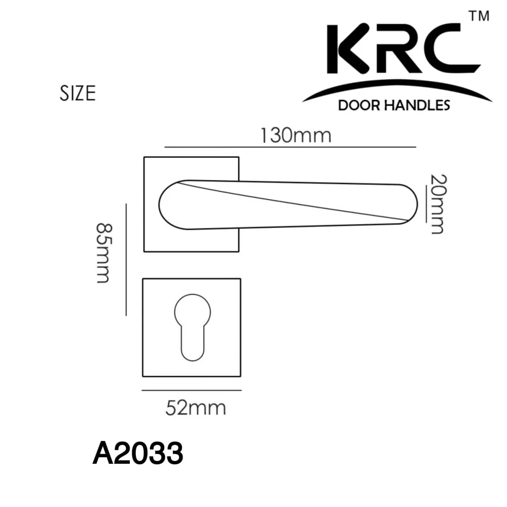مقبض باب فضي عصري من KRC – موديل A2033