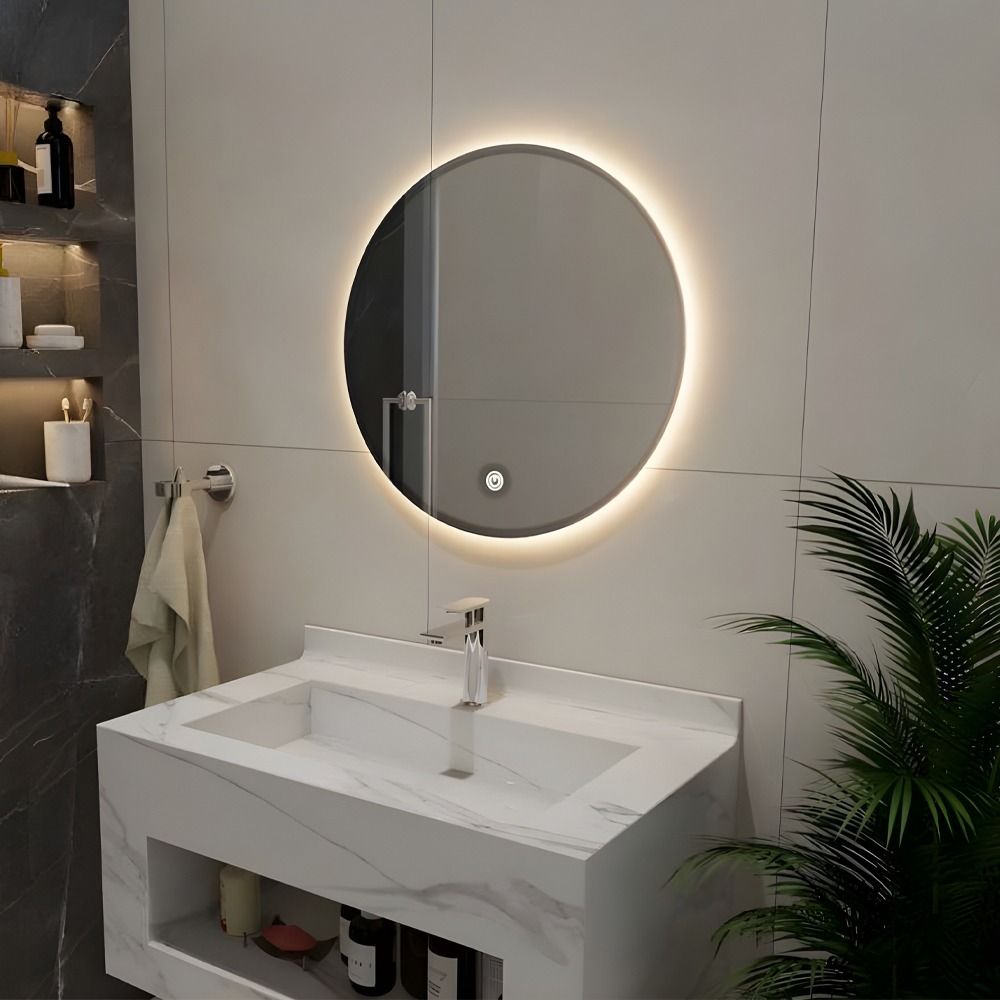 مرآة حمام دائرية مع إضاءة ليد TECA TC-803 60×60 سم