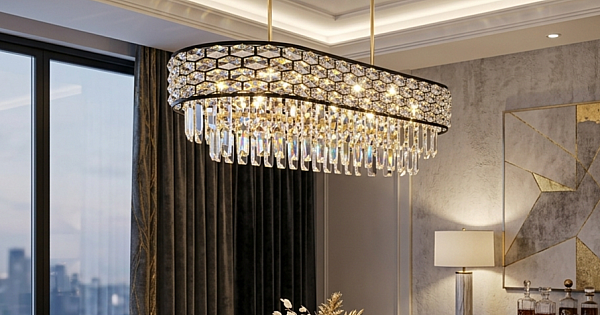 علاقي مودرن اسود + ذهبي 800*300 E14*10