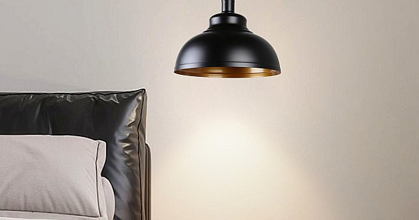 علاقي مودرن اسود مع ذهبي E27*1L
