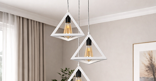 علاقي ثلاثي مودرن ابيض E27*3L