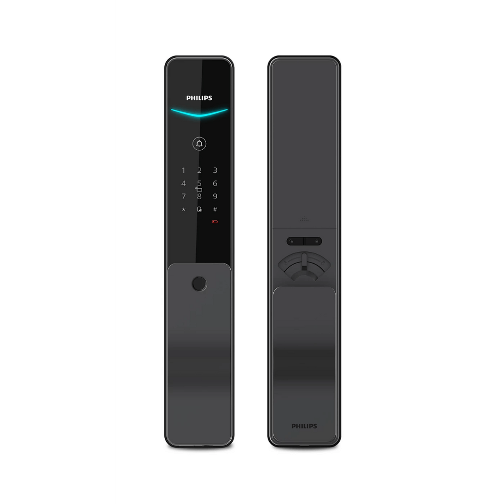 قفل باب ذكي فيليبس DDL801-5HBS بمقبض دفع وسحب وواي فاي عبر جيت واي