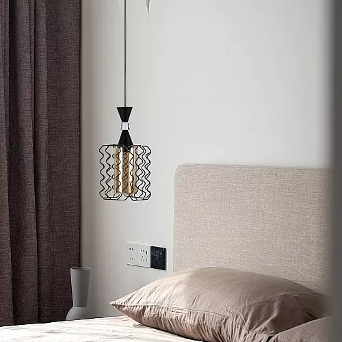 علاقي مودرن اسود E14*15 قطر 80 سم