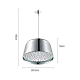 دش "الثريا" المطري السقفي مقاس 30 سم - إضاءة LED ذاتية (كروم لامع)