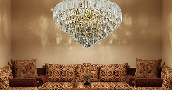 علاقي مودرن ذهبي E14*15