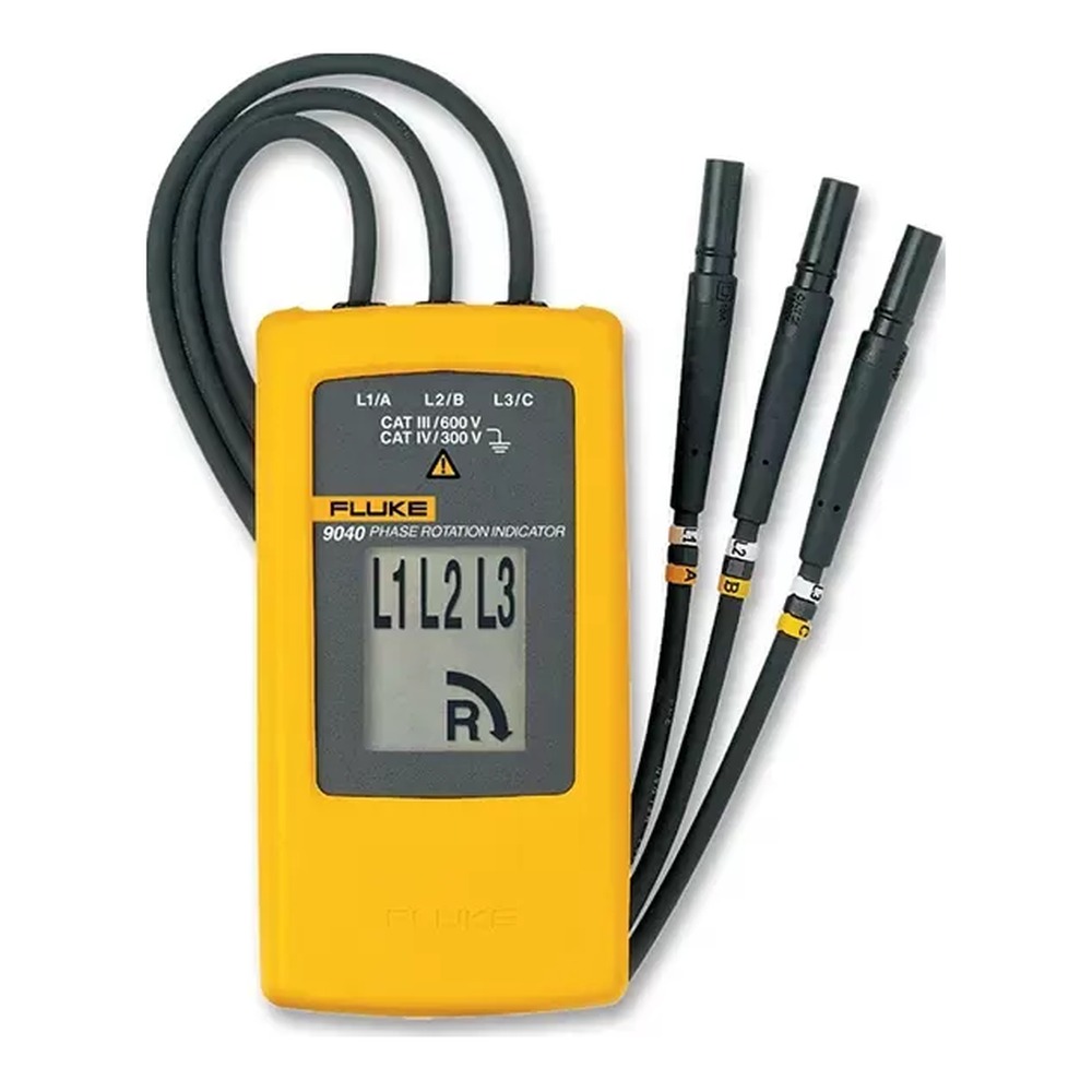 جهاز فحص تتابع الفازات ديجيتال فلوك FLUKE-9040 40 إلى 700 فولت تيار متردد 15 إلى 400 هرتز CAT III 600V/CAT IV 300V