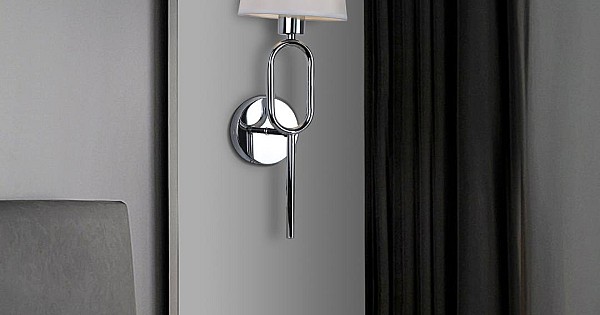 ابليك حائط جداري مودرن فضي E14*1L