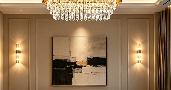 علاقي مودرن ذهبي E14*10 مقاس 80*30 سم