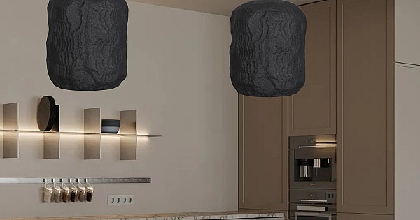 نجف علاقي مفرد مودرن اسود E27*1