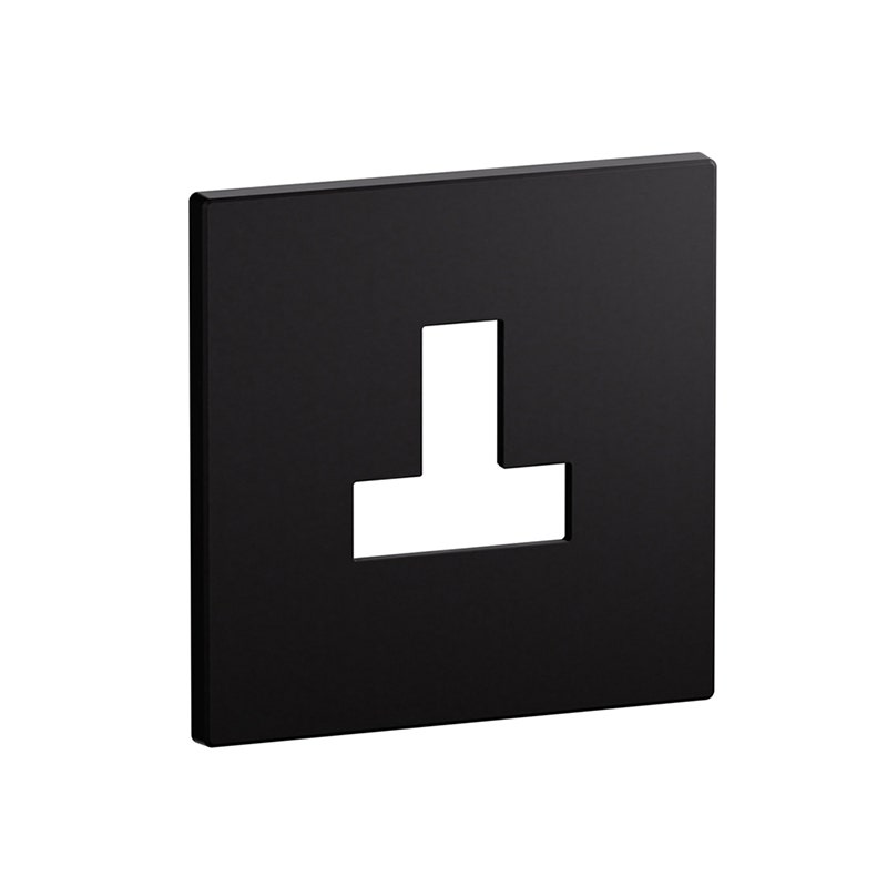 ارتيور ادفانس - غطاء فيش بدون مفتاح 13 أمبير, المواصفات البريطانية, مقاس مفرد, Slender, تركيب مخفي, بلاستيك حراري (Thermoplastic), أسود مطفي