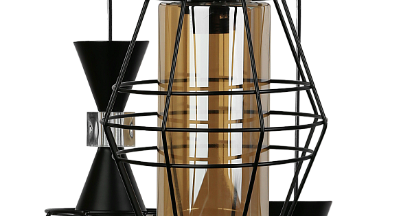 علاقي مودرن ثلاثي اسود E27*3L