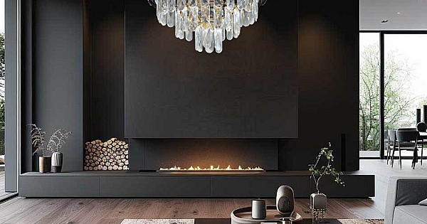 علاقي مودرن اسود E14*5 قطر 40 سم