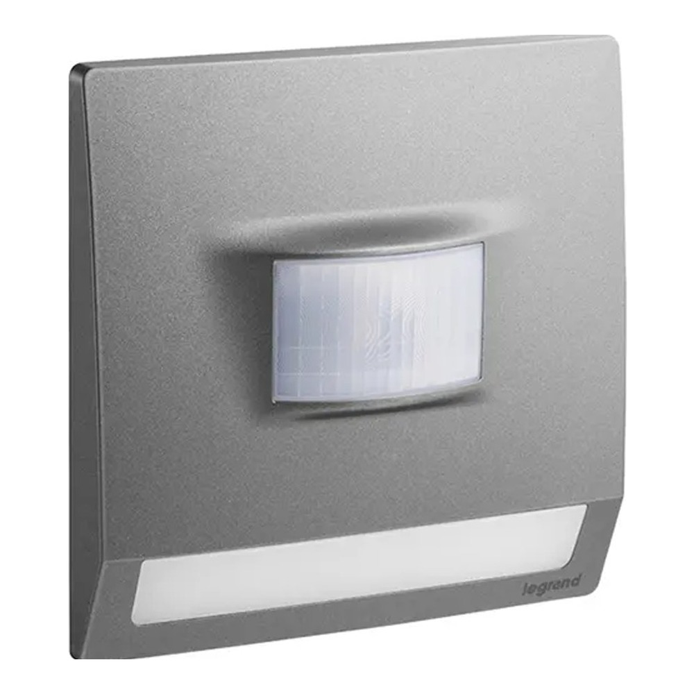 ليجراند - ضوء الدرج مع كاشف حركة Mallia Senses، مفرد، 100-250V، 230V، Dark Silver